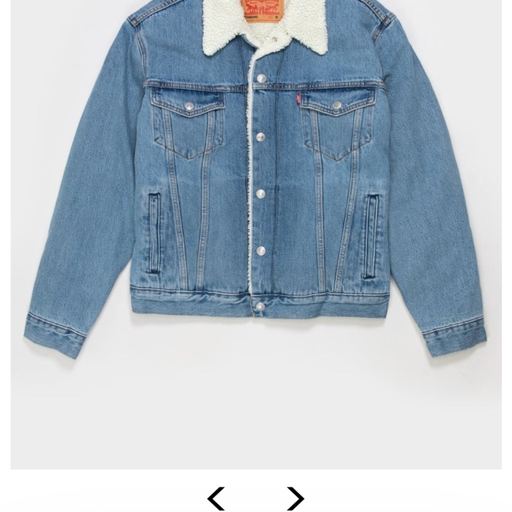 Levi's Light Blue Denim Jacket with White Sherpa